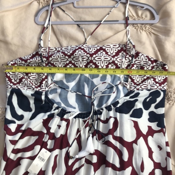 Anthropologie Strappy Tiered Maxi Dress Navy/Marin size XL - Picture 6 of 8